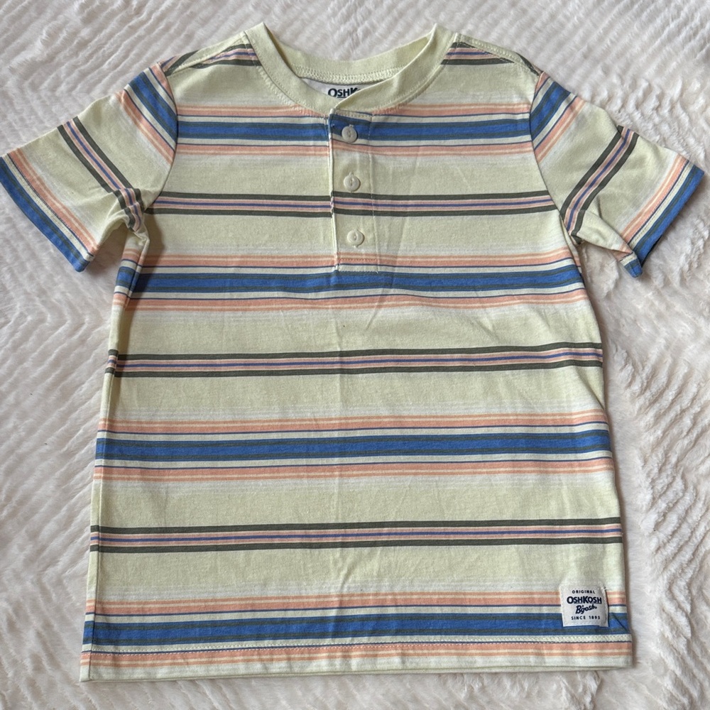 OshKosh B'gosh Kids Striped Tee - Yellow, Blue, Orange